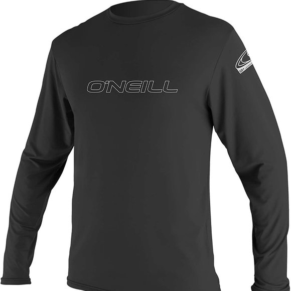X-Large O'Neill Men's Basic Skins UPF 50+ Long Sleeve Sun Shirt Black - LIKE NEW - Picture 1 of 2